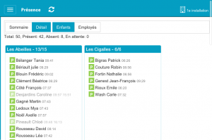 Application mobile Amisgest : présences détaillées par groupe