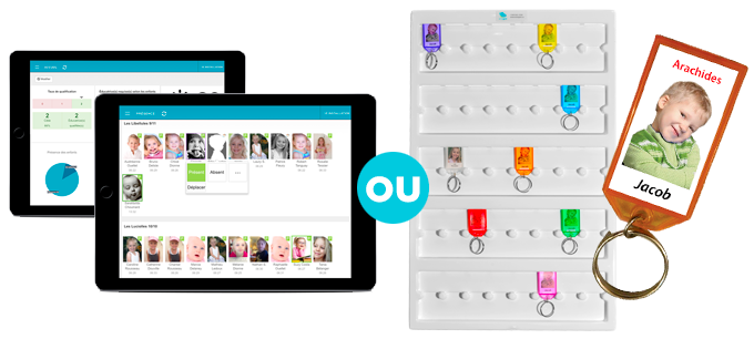 Enregistrement des présences - Tablette ou tableau